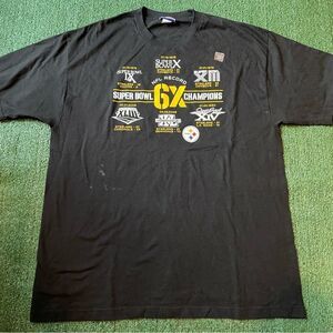 Vintage Pittsburgh Steelers Six-Burgh 6X Super Bowl Champions shirt - Large